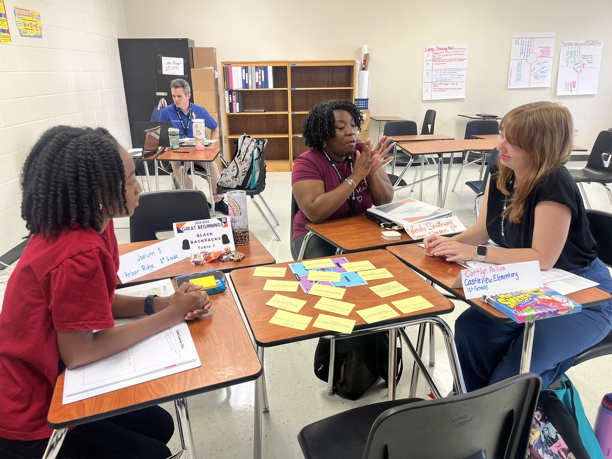 JackieLBaer's tweet photo. Day 4 of Great Beginnings! The “Black Backpacks” team is rocking their learning and ready to tackle the 2024-2025 school year! #ocpsPL #ocpsinduction https://t.co/G1U6tRsd37