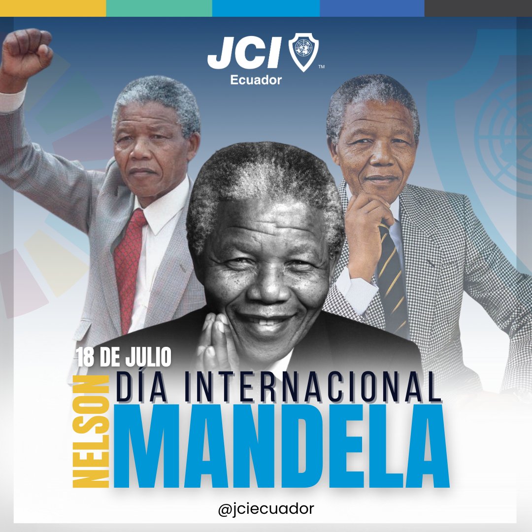 📌Hoy celebramos a Nelson Mandela, un líder que nos enseñó que el verdadero liderazgo es servir a los demás con amor y valentía. 
Sigamos su ejemplo, trabajando por la justicia y la igualdad. 

#MandelaDay #LiderazgoJCI #CambioPositivo