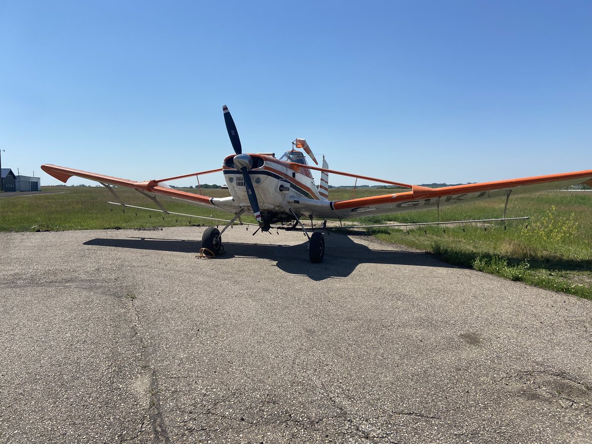 sprayertrailer's tweet photo. Skyfarmer doing some fungicide out of Stettler, Alberta. Wonderful people to work with. https://t.co/Xt98KR46Iz