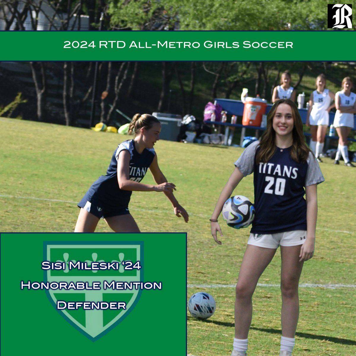 Congratulations to Sisi Mileski '24 on being named RTD All-Met HM defender for girls soccer! The captain helped the girls to a state final four