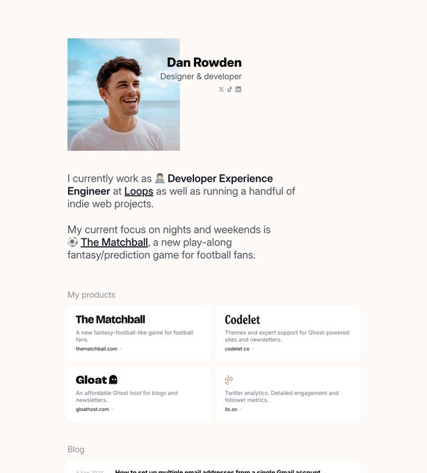 I got the initial Ghost theme version of my personal site done.  It's live now!  This is also the soft-launch