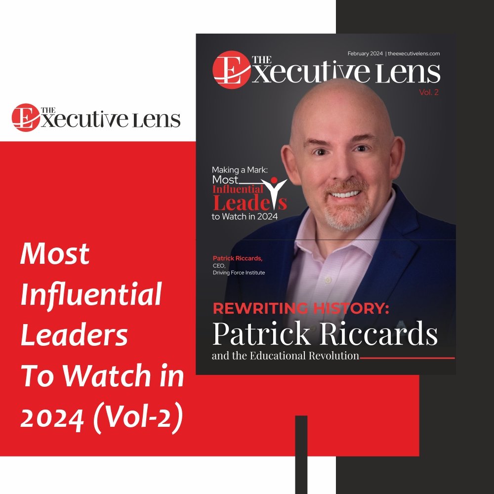 TLens83041's tweet photo. Patrick Riccards, the visionary CEO of Driving Force Institute, featured in  Executive Lens as one of the most influential leaders to watch in 2024! 🌟 

Follow his journey as he continues to inspire and lead with passion and purpose. https://t.co/GJWgHXxY7C
