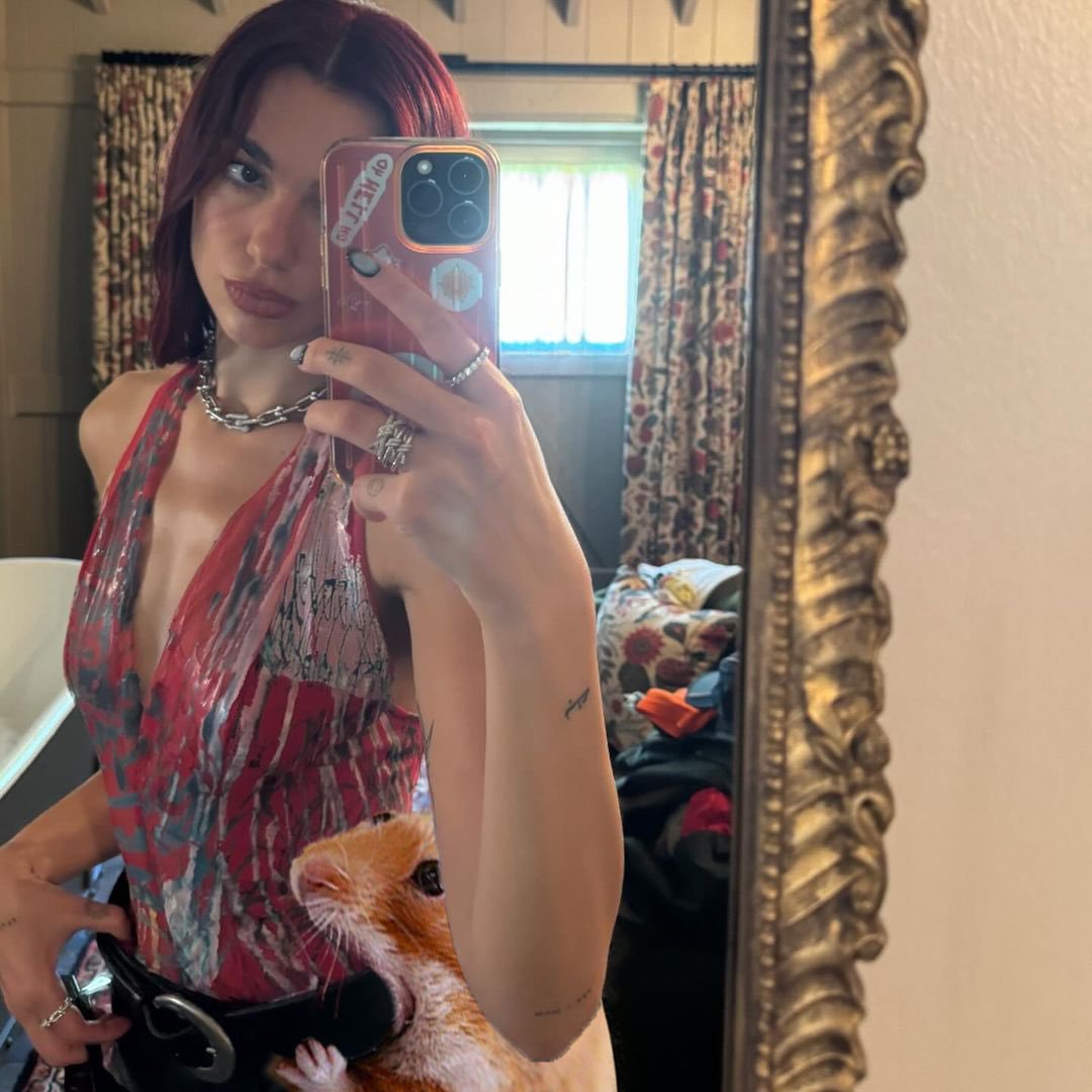 DerfWaid's tweet image. Aweeee $nomnom couldn't resist that bite, our sincere apologies @DUALIPA #hungryhamster
