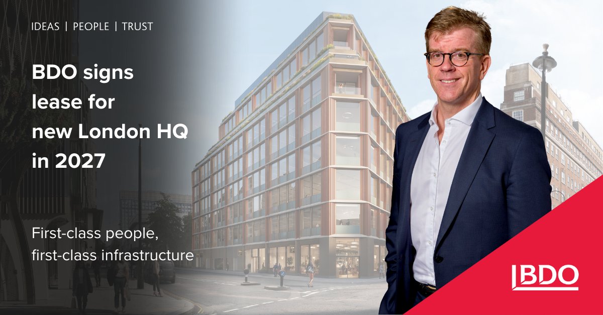 Exciting news for us all at BDO. We have signed a long-term lease for a new UK headquarters at The M Building in the heart of London’s central West End.
For now, very little changes. We will remain 55 Baker Street until we relocate in Autumn 2027 and start a new chapter in BDO’s