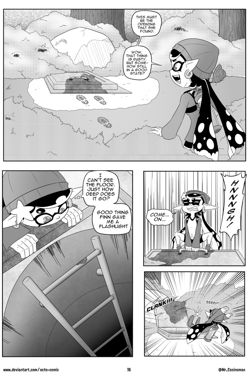 Mr_Casinoman's tweet photo. Callies Horror Sidestory Chapter 1 - Page 16
Now things are going to start getting interesting...
#callie #splatoon2 #splatton #horror #fancomic https://t.co/DRbrG469lZ