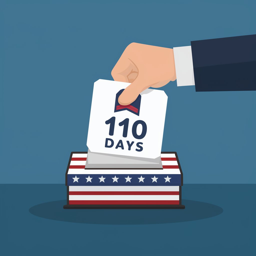 CountdownElect's tweet photo. As of today, July 18, 2024, there are 110 days until the 2024 U.S. Presidential Election, which will be held on Tuesday, November 5, 2024 #countdowntoelection https://t.co/X6WzQFy3Db