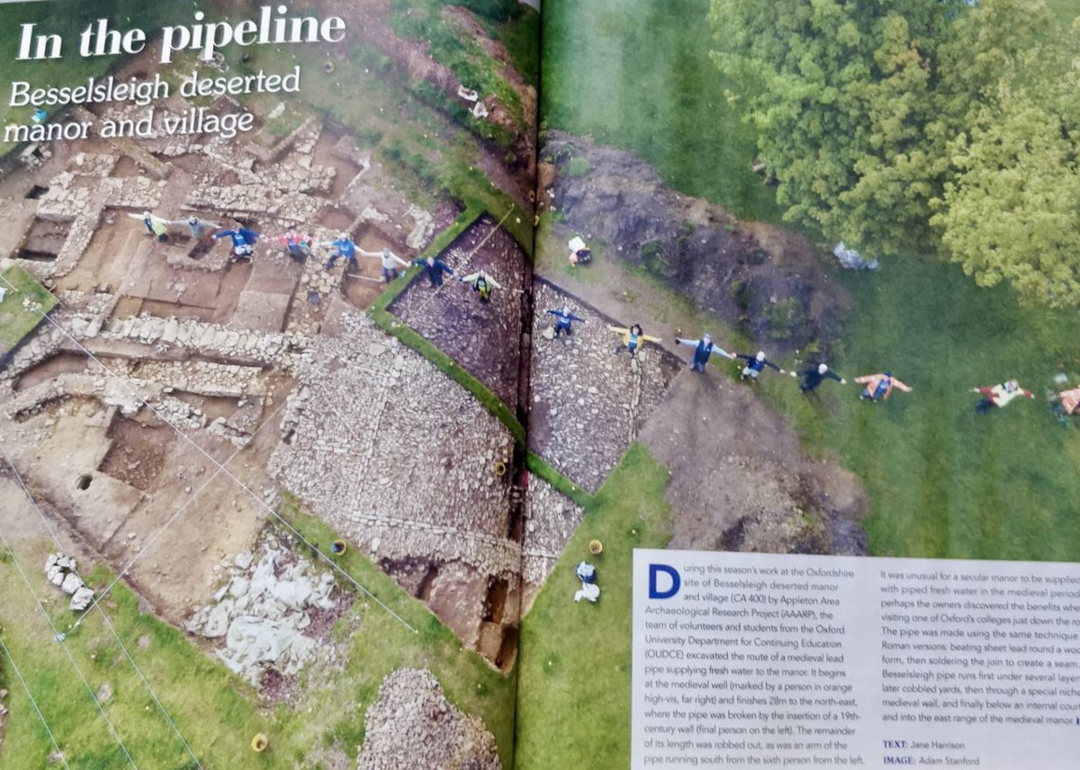 JaneHarrison865's tweet image. Very pleased to see our Besselsleigh excavation in @CurrentArchaeo Brilliant drone photo by Adam Stanford great pipeline indicating by the fabulous AAARP team, OUDCE students and volunteers 
@AppletonAARP @HermioneMole @kmurphster @CurrentArchaeo @OxfordConted @SUMOservices_SE