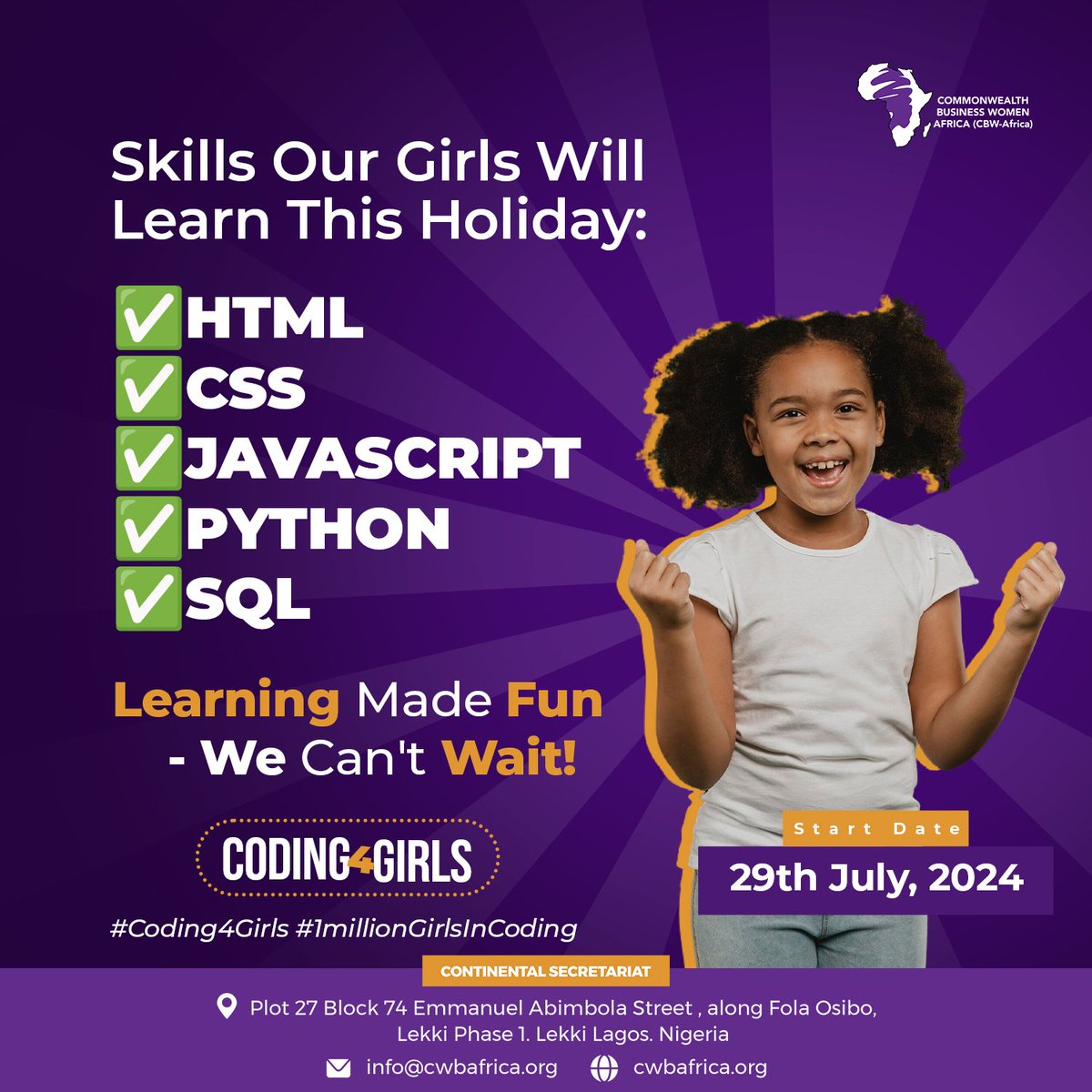 cbwafrica's tweet image. Get ready for an exciting learning journey this holiday with @cbwafrica at our #Coding4Girls coding boot camp! Starting on July 29th, enrolled girls will gain essential tech skills such as HTML, CSS, JavaScript, Python, SQL, and more.
ASUU Unilag NYSC Enzo Fofana INEOS R Kelly