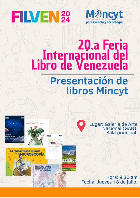 InfocarB1's tweet photo. Presentamos los libros 📚 que la comunidad científica nacional ha dedicado especialmente para nuestro Pueblo.  El Saber con Ciencia forma parte del trabajo conjunto que hoy deseamos compartir con ustedes.  Continuamos promoviendo #CienciaParaLaVidaDesde el@Mincyt_VE https://t.co/IovK8kIaiK