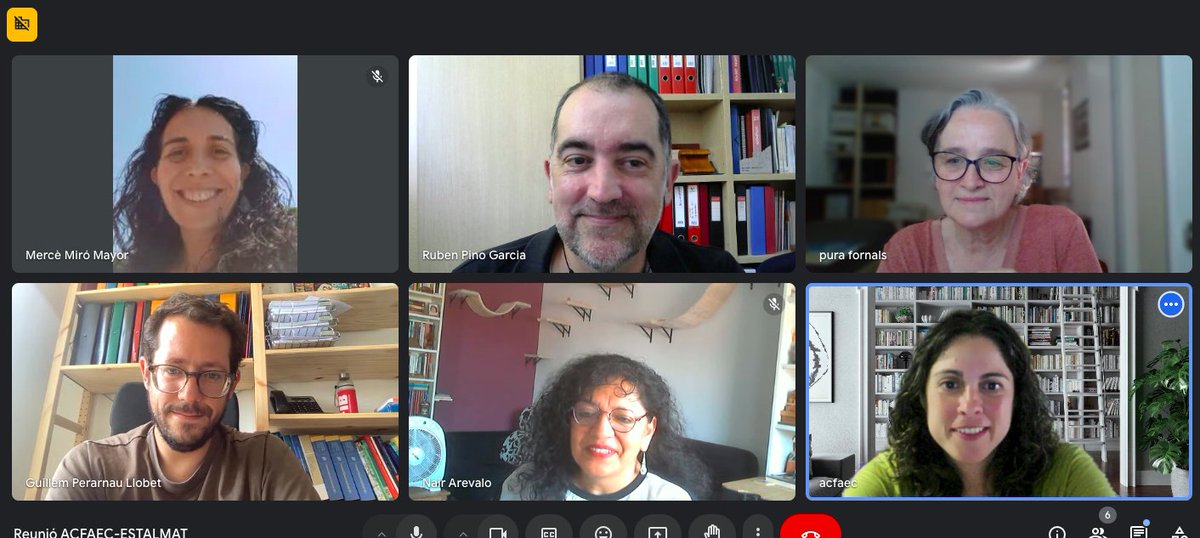 acfaec_cat's tweet photo. Preparant el nou curs #Estalmat i #EstalmatPi 2024-2025, reunió entre la nova junta d'#Acfaec, Mònica Arcusa presidenta, Mercè Miró vicepresidenta, Ruben Pino i Nair Arévalo responsables del curs Pi, i la nova coordinació d'@estalmat_cat , Guillem Perarnau i Pura Fornals . https://t.co/c9R7dNDDrQ