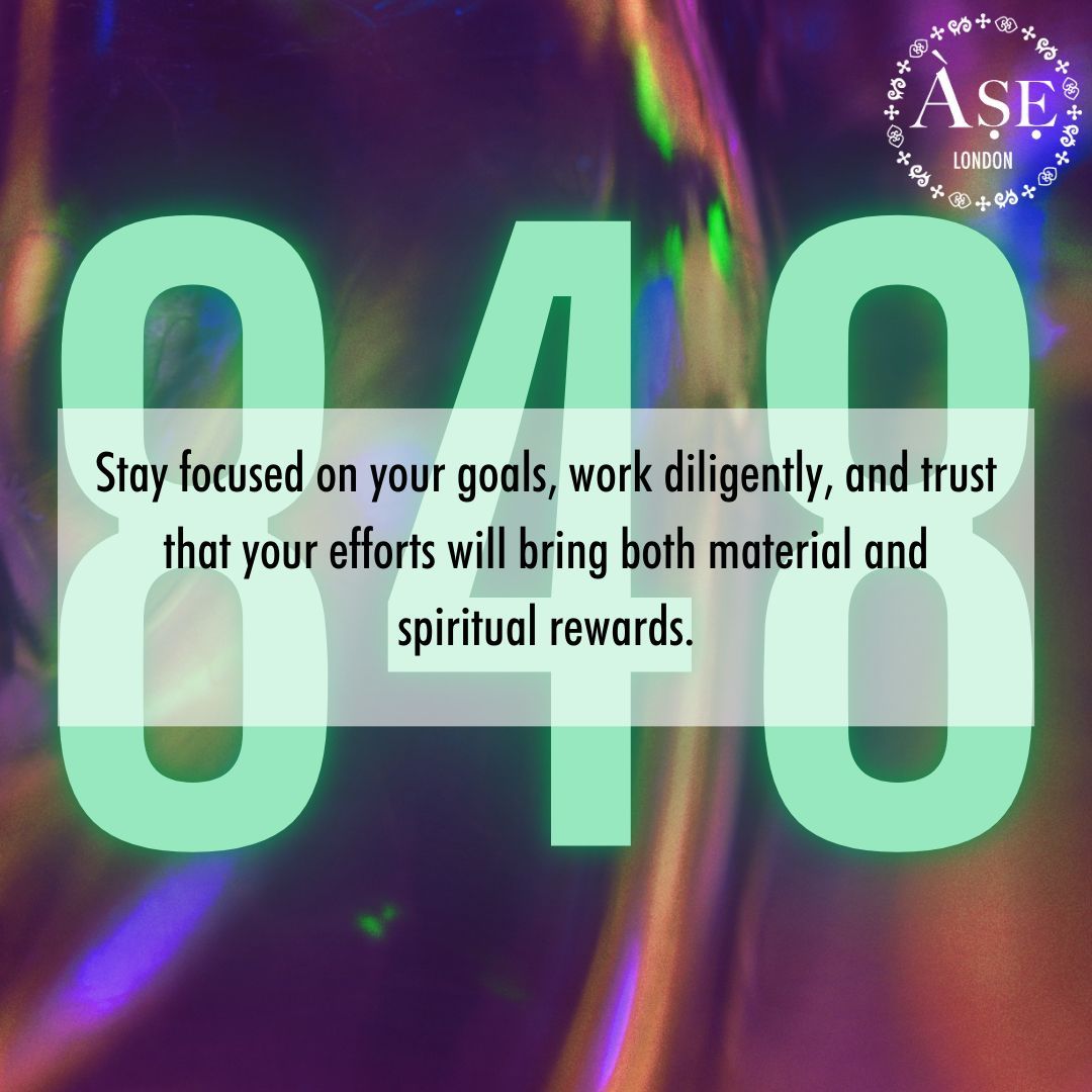 848 represents harmony, persistence, and prosperity. It’s a reminder to keep working hard towards your goals, as your efforts will bring both financial and spiritual rewards. This number also highlights the importance of stability and balance in your life. 🌟✨

#Angelnumber