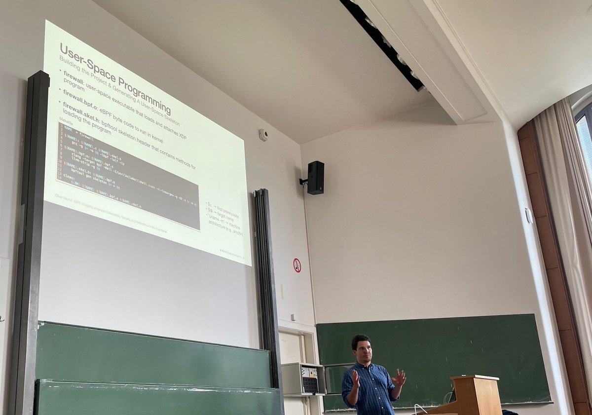 Intelligent Networks (INET) (@ct_inet) on Twitter photo How can eBPF improve network security? Thanks a lot for the great guest lecture, Oliver Michel from Princeton University, in our Internet and Network Security course at TU Berlin. <a href="/omichel_net/">Oliver Michel</a> <a href="/Princeton/">Princeton University</a> <a href="/TUBerlin/">TU Berlin</a> #ebpf More about Oliver's work: olivermichel.github.io How can eBPF improve network security? Thanks a lot for the great guest lecture, Oliver Michel from Princeton University, in our Internet and Network Security course at TU Berlin. <a href="/omichel_net/">Oliver Michel</a> <a href="/Princeton/">Princeton University</a> <a href="/TUBerlin/">TU Berlin</a> #ebpf More about Oliver's work: olivermichel.github.io
