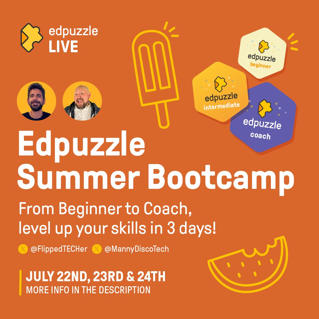 Teacher friends around the globe. <a href="/edpuzzle/">Edpuzzle</a> has an online bootcamp coming up for anyone who wants to take a deep dive (or get started). Three levels to choose from. I love #edpuzzle for many reasons. Learn more:

tinyurl.com/2b6tml38

#edpuzzlebootcamp