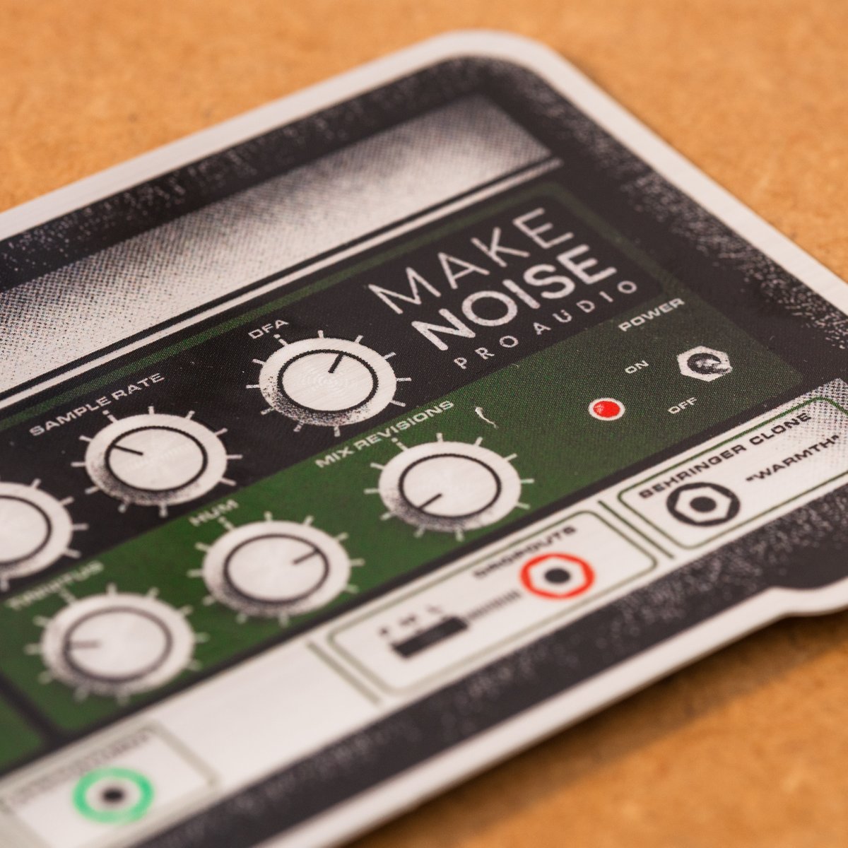 One of a few bits I’ve worked on for @mnproaudio  recently. Custom Space Echo illustration featuring adjustable audio engineering nightmares. Printed by the fine folks <a href="/StickerApp/">StickerApp</a> on brushed steel effect foil, which is super difficult to photograph well.