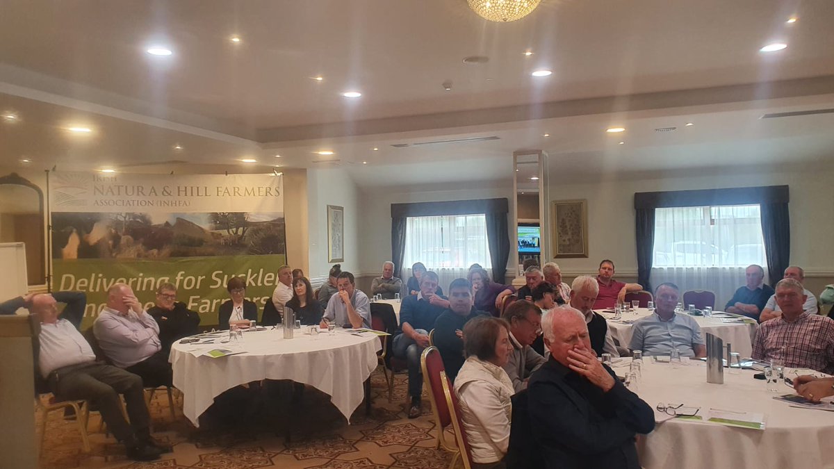 INHFA AGM underway at The Ard Ri Hotel, Tuam, Co. Galway. Minister <a href="/McConalogue/">Charlie McConalogue</a> due to make a keynote speech this afternoon.  Many topics of discussion, ACRES, Sheep, Sucklers, NRL, Women in Ag and much more.