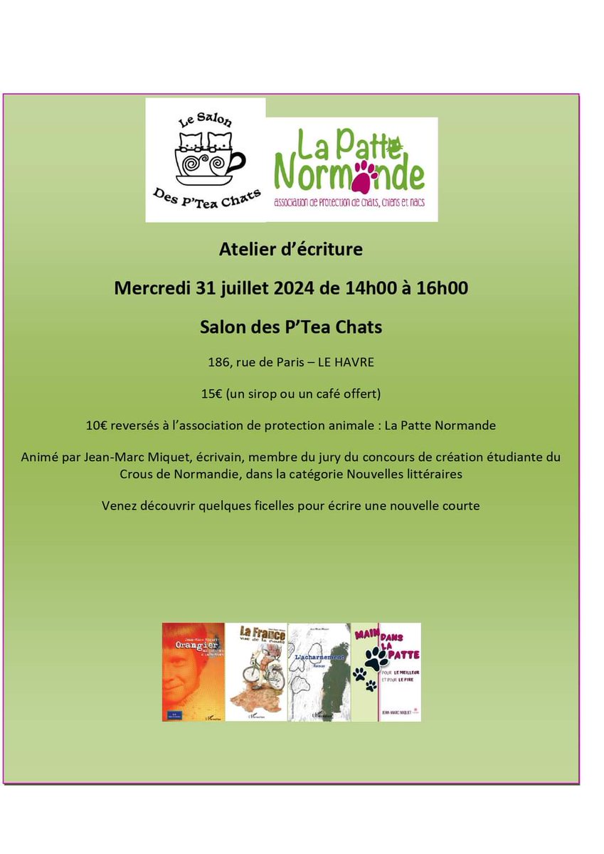 Inscrivez-vous ici : my.weezevent.com/atelier-decrit…