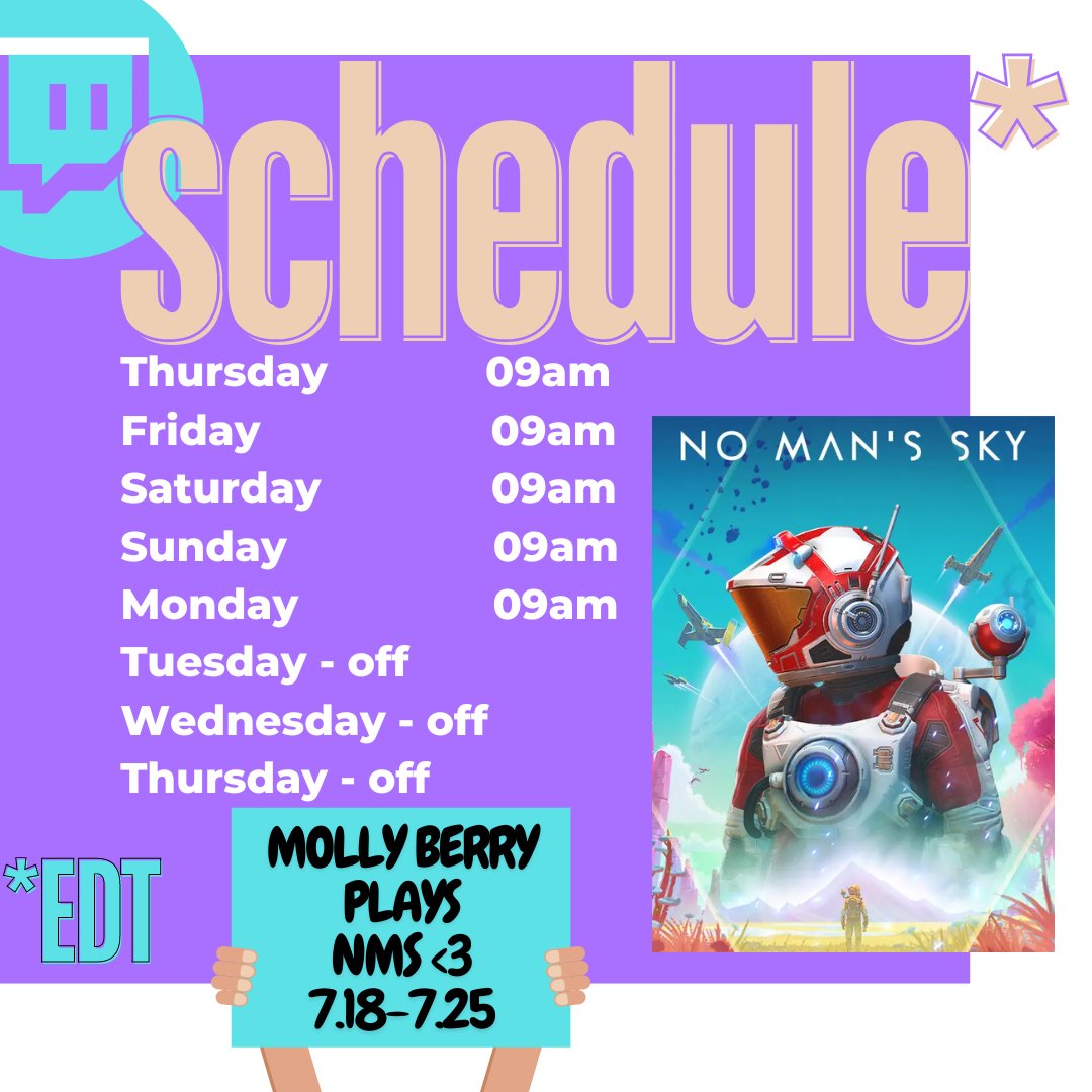 MollyBerry's tweet photo. Jumping into the HUGE UPDATE from @hellogames @NoMansSky all week! 

Live now! https://t.co/EHxNIdEsU9 https://t.co/p2gS7J1yrm