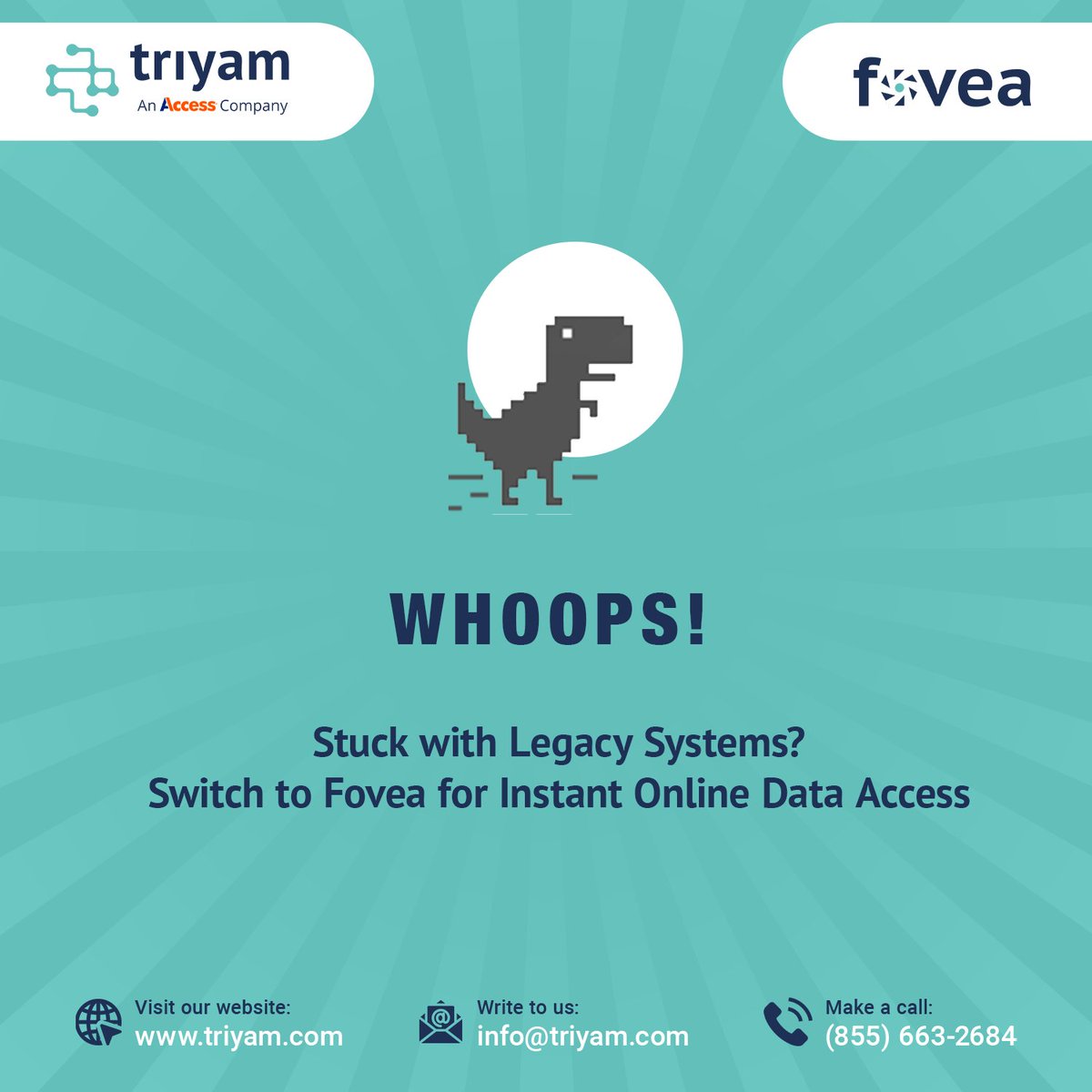 TriyamInc's tweet image. Whether you’re in the office or on the go, Fovea ensures that your data is always at your fingertips.
Get in touch with us at okt.to/6gySHo | (855) 663-2684
#dataarchive #easytouse