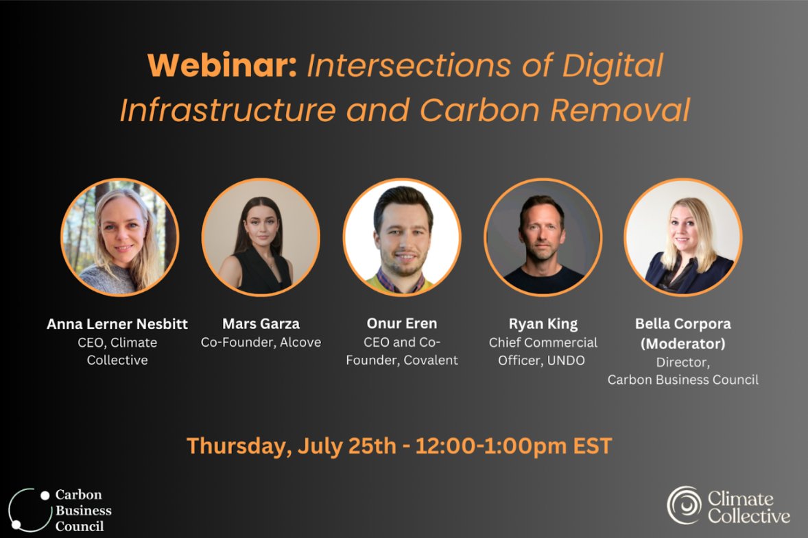 Climate Collective (@clim8collective) on Twitter photo 💥 Calling all climate innovators!
Join us next Thursday alongside the <a href="/CO2Council/">Carbon Business Council</a> for a discussion at the intersection of digital infrastructure and carbon removal.
What you can expect:
1️⃣Hear from industry leaders <a href="/clim8collective/">Climate Collective</a> CEO <a href="/annalerner/">Anna Lerner</a>, <a href="/Marsnotaplanet/">Mars</a> 💥 Calling all climate innovators!
Join us next Thursday alongside the <a href="/CO2Council/">Carbon Business Council</a> for a discussion at the intersection of digital infrastructure and carbon removal.
What you can expect:
1️⃣Hear from industry leaders <a href="/clim8collective/">Climate Collective</a> CEO <a href="/annalerner/">Anna Lerner</a>, <a href="/Marsnotaplanet/">Mars</a>