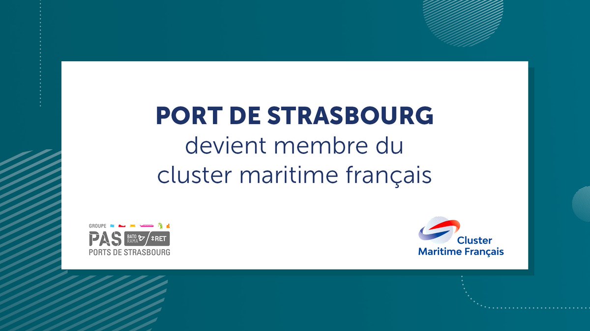 Bienvenue aux <a href="/PortsStrasbourg/">Ports de Strasbourg - PAS</a> ⚓️, nouveau membre du <a href="/ClusterMaritime/">Cluster Maritime Français</a> 
👉 2ème port fluvial de France, 1ère gare fret d’Alsace, le Port de Strasbourg est une véritable plate-forme multimodale de transports.
strasbourg.port.fr