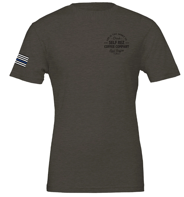SelfRezCoffeeCo's tweet photo. "Thin Blue Line" T-shirts are up on our website! All proceeds from these shirts are going directly to the First Responder event that @chiefsnchop and @OldManSPEC are hosting! Get yours today at https://t.co/RUNiv7de1O https://t.co/FUCMAwG9Ma