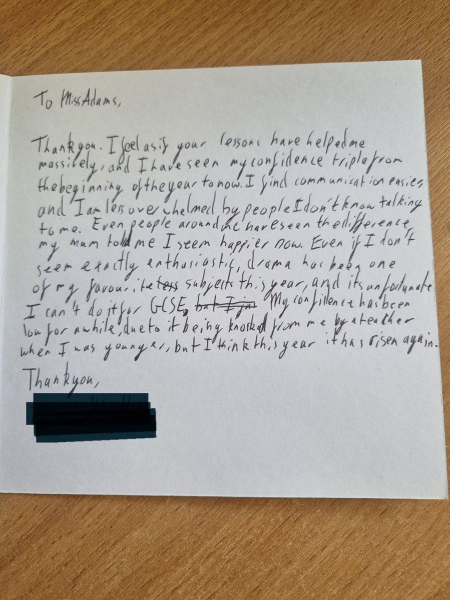 This is why I'll always fight for Drama; this is why it deserves a place on the National Curriculum in its own right; why all students should have equal access; why it has value and meaning in its theoretical &amp; practical application 🩶🎭 #dramamatters