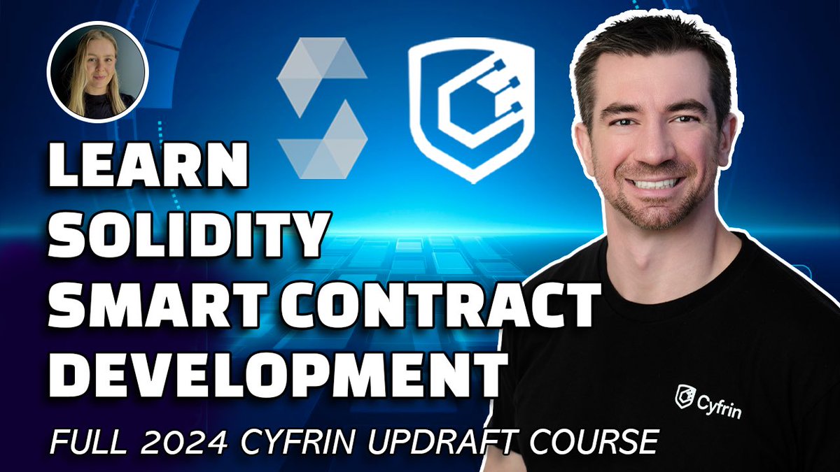 PatrickAlphaC's tweet image. The Ultimate Learn Solidity Smart Contract Development | Cyfrin Updraft 2024 video is now LIVE on YouTube! 

Learn everything to become an advanced smart contract developer in this one video! 

🎉🎉🎉38 hours of GOLD🎉🎉🎉

Here is what you’ll learn, &amp;amp; what’s new in 2024 👇
