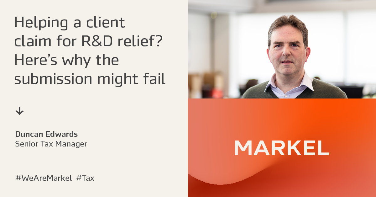 Duncan Edwards, Incentives &amp; Reliefs Senior Manager, shares his views on the challenges and pitfalls of claiming research and development tax relief for software solutions, and offers practical advice for successful R&amp;D tax relief submissions. Read more: bit.ly/4bOC0Yo