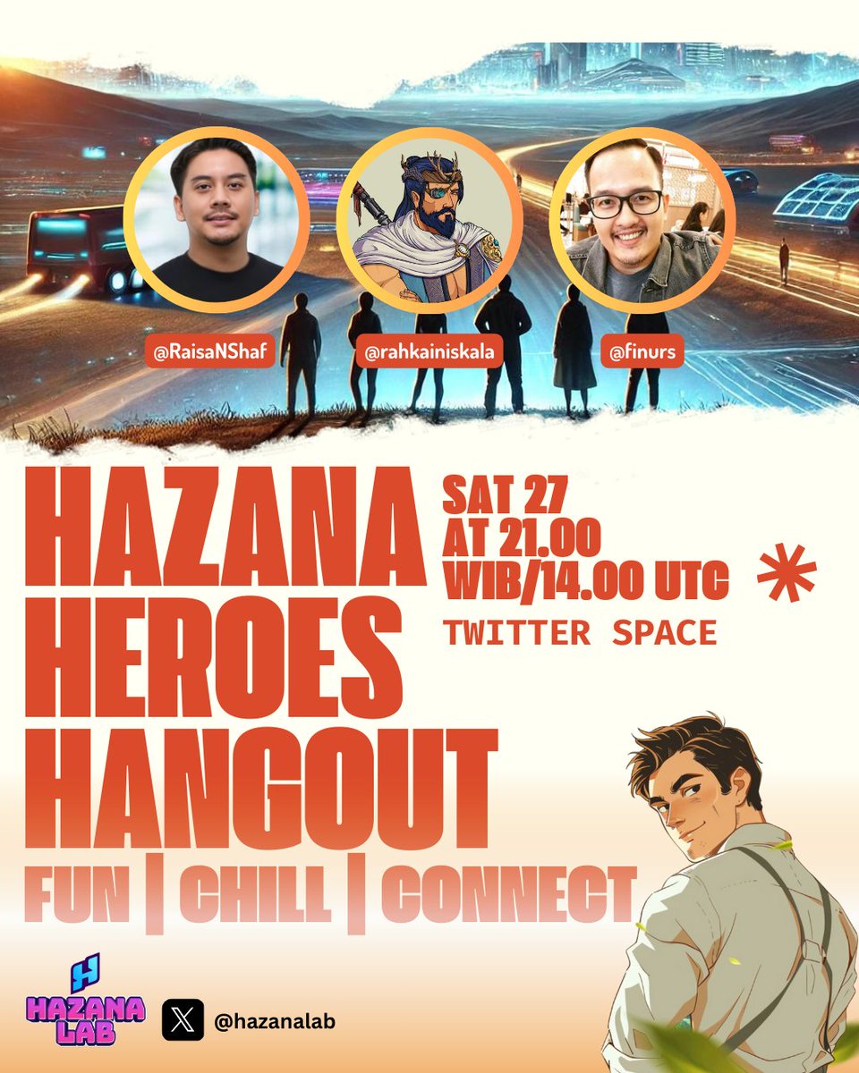 hazanalab's tweet photo. Hey HazanaHeroes! Join us for our weekly HazanaHeroes Hangout this Saturday at 21:00 WIB (14:00 UTC) 
@RaisaNShaf @rahkainiskala @finurs 
#hazanalab #hazanaheroes https://t.co/TkLOW6ZP4R