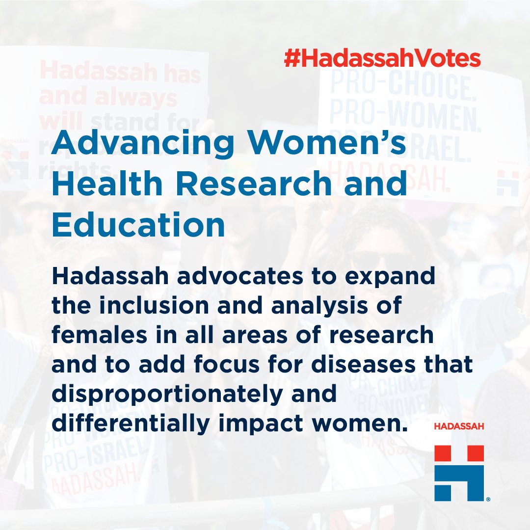 Hadassah's tweet photo. This November, access to critical reproductive care and other women's health issues will be on the ballot across many states. Swipe to learn more about our priorities for protecting women’s and public health. #KnowTheIssues #HadassahVotes https://t.co/W2wRFmpZlV