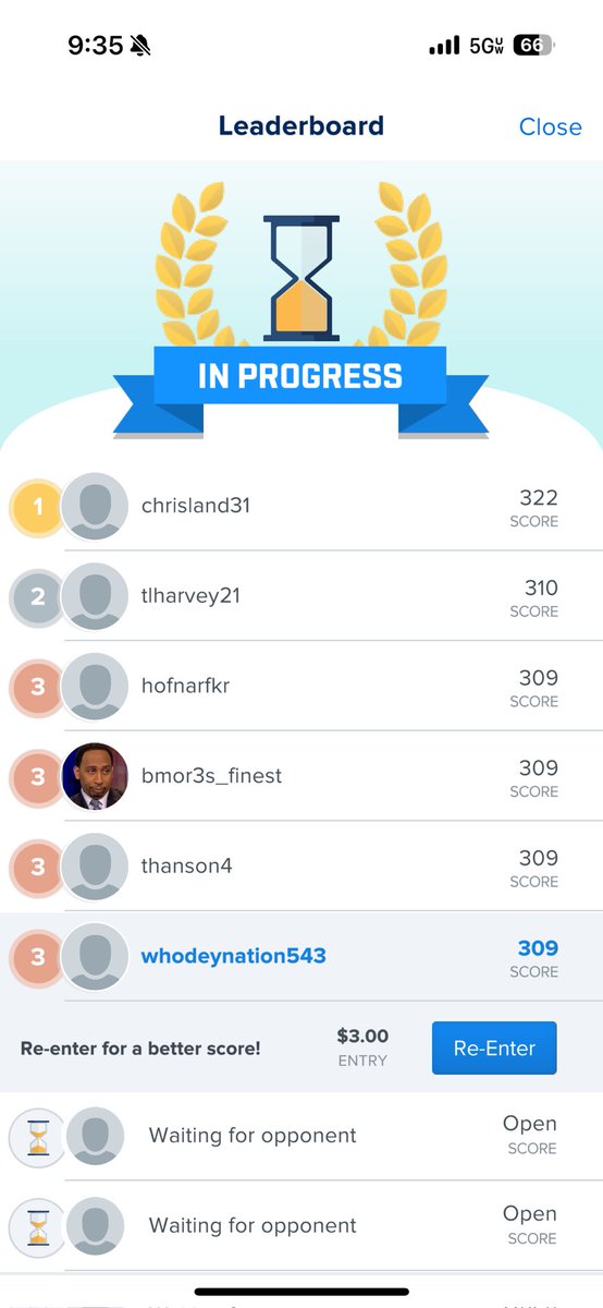 Matthew38512771's tweet photo. @MicucciJames And of course for the $15,000 contest they have going on, he is in first. There is actually no possible way to score that much with the power ups given @fanduel @FDSportsbook @FanDuel_Support https://t.co/6326aRrnLH