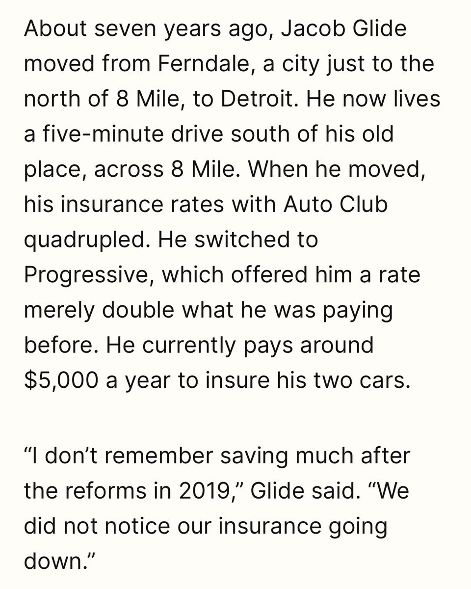 Massive <a href="/media_outlier/">Outlier Media is on Bluesky</a> story documenting the failure of Michigan’s auto insurance reform to lower astronomical rates for Detroiters and Black communities statewide. 

outliermedia.org/michigan-car-i…