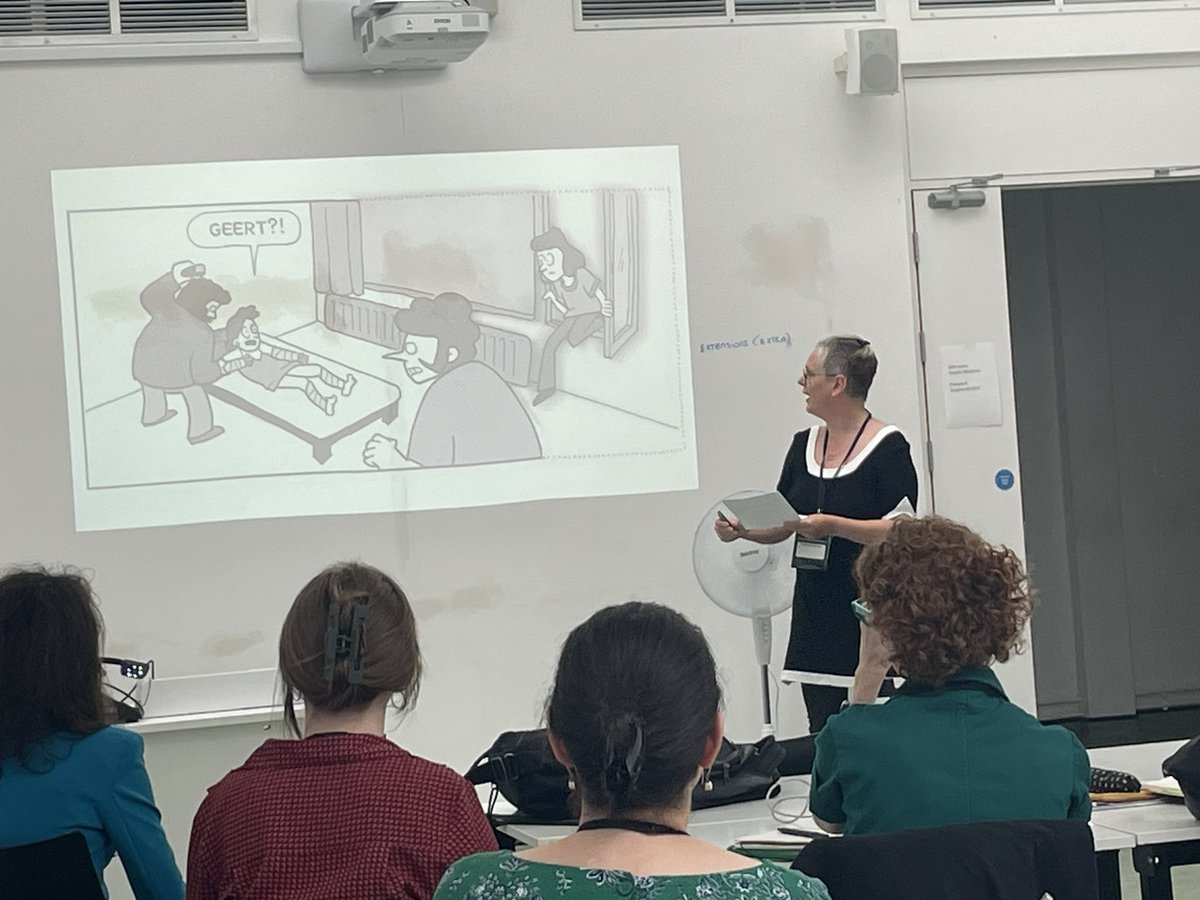 Nsousanis's tweet image. Smart use of the panel as time marker and element of the story in @MargreetdeHeer’s powerful comic adaptation Nina at #graphmed2024