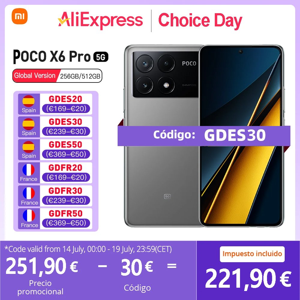 cleanse29's tweet photo. POCO X6 Pro 5G Global Version 256GB/512GB Dimensity 8300-Ultra 6.67" AMOLED Display 1.5K 120Hz 64MP Camera With OIS Charging 67W NFC
Original price: EUR 468.58
Now price: EUR 328.00
Click&Buy: https://t.co/CnTA3OEavr
#pocox6pro, #pocox6proprezzo, #xiaomipocox6pro5g, #pocox6pro5g https://t.co/xiUMz8yXZ3