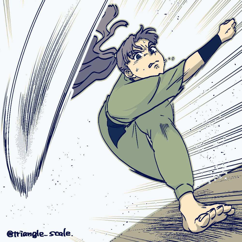 ちょいアンダースロー気味⚾️

 #nin_draw