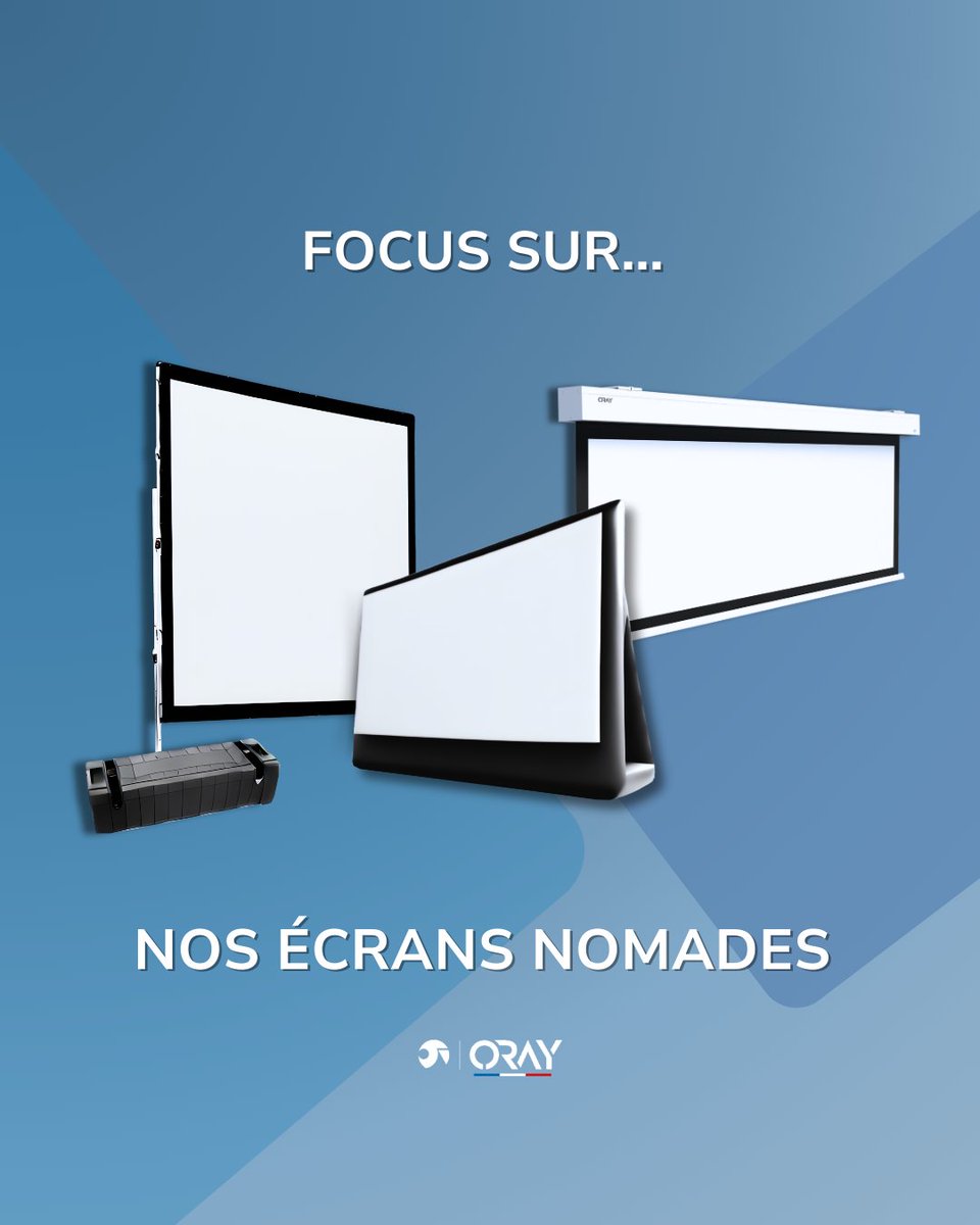 oray_fr's tweet photo. ๐ก Gros plan sur nos รฉcrans nomades, faciles ร transporter et ร dรฉplacer !
Rendez-vous sur notre site pour en savoir plus : https://t.co/z78S65lkkd
.
.
.
.
.
#oray #projectionscreen #รฉcrandeprojection #motorizedscreen #ScreenInstallation #รฉvenementiel #integration https://t.co/Qx2oogYOfZ