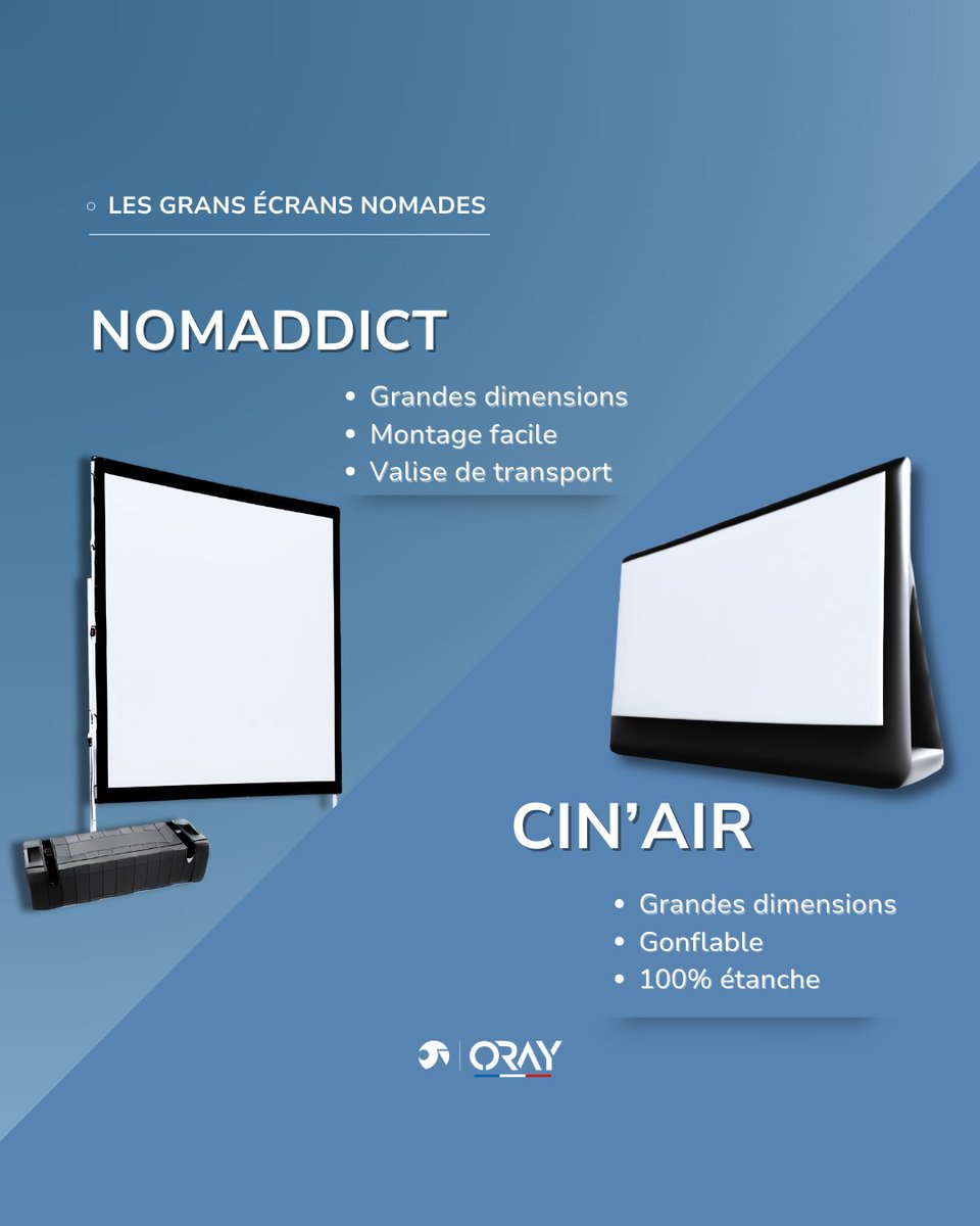 oray_fr's tweet photo. ๐ก Gros plan sur nos รฉcrans nomades, faciles ร transporter et ร dรฉplacer !
Rendez-vous sur notre site pour en savoir plus : https://t.co/z78S65lkkd
.
.
.
.
.
#oray #projectionscreen #รฉcrandeprojection #motorizedscreen #ScreenInstallation #รฉvenementiel #integration https://t.co/Qx2oogYOfZ