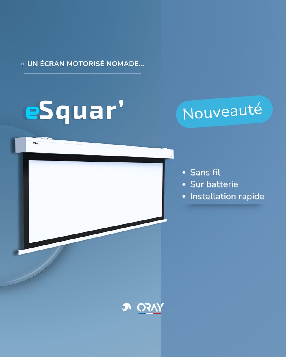 oray_fr's tweet photo. ๐ก Gros plan sur nos รฉcrans nomades, faciles ร transporter et ร dรฉplacer !
Rendez-vous sur notre site pour en savoir plus : https://t.co/z78S65lkkd
.
.
.
.
.
#oray #projectionscreen #รฉcrandeprojection #motorizedscreen #ScreenInstallation #รฉvenementiel #integration https://t.co/Qx2oogYOfZ