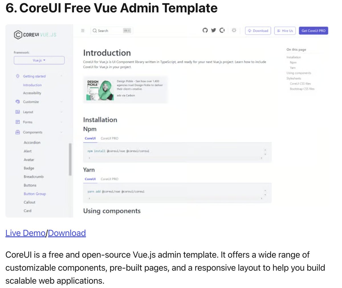 core_ui's tweet image. Have you seen it? 🔥 CoreUI shines in the latest roundup of top free #Vue templates and themes on Dev.to! 🌟 Discover why? 👇 dev.to/brijesh_dobari… #CoreUI #VueJS #DeveloperFavorites