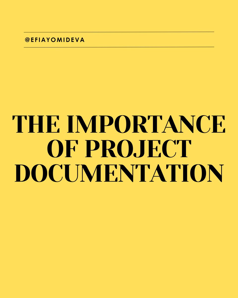 efiayomideVA's tweet image. As a VA you ensure project success through thorough documentation. #ProjectDocumentation #ProjectSuccess #ExecutiveAssistant #ProjectManagement #Documentation