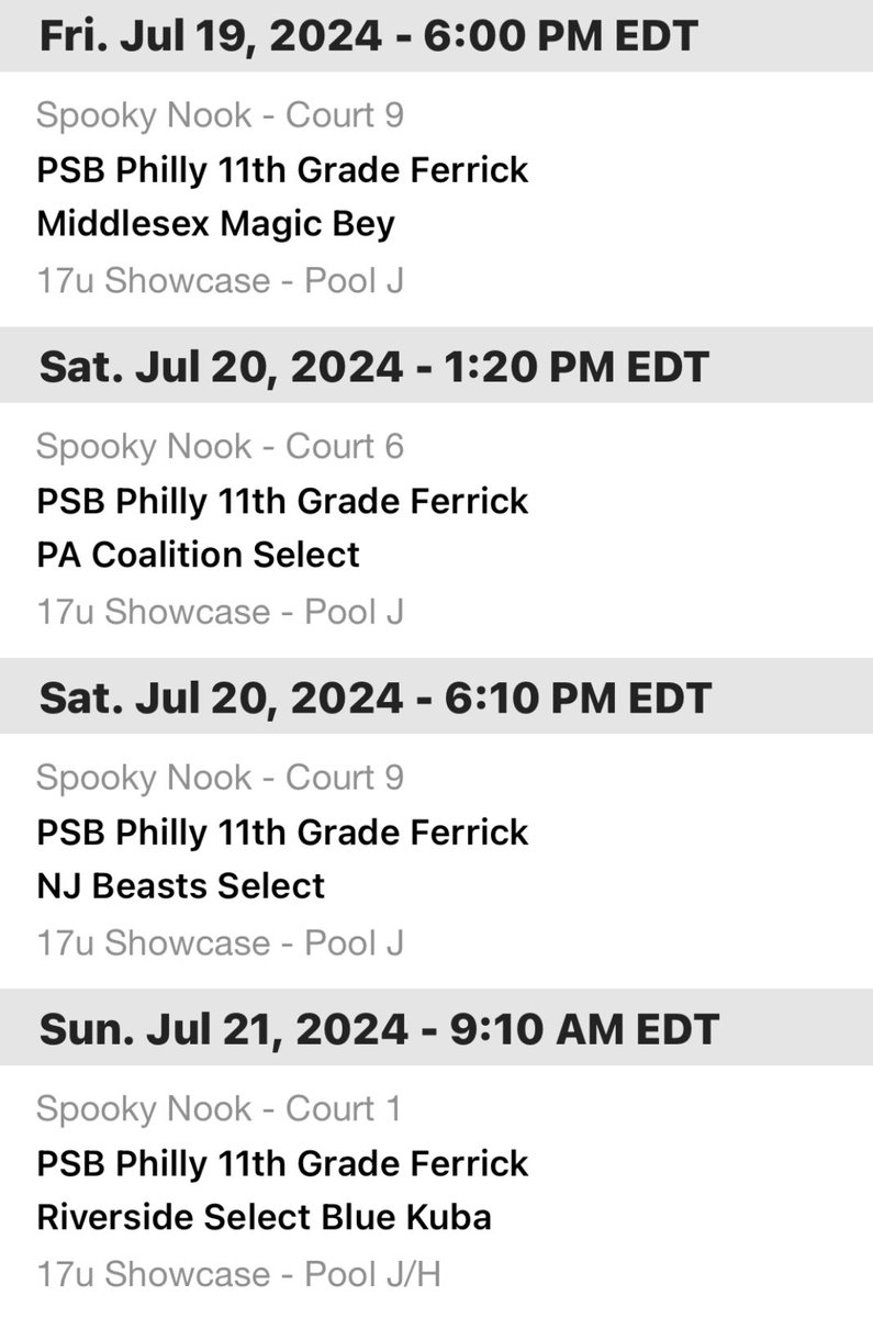ABrndjar14's tweet image. My schedule for this weekend at the Hoop Group Summer Finale: