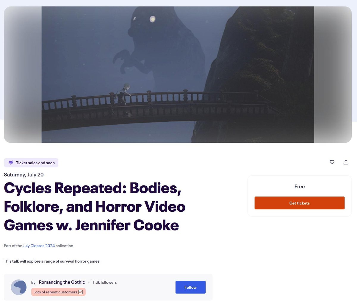 ABS (@_a_b_s_) on Twitter photo The always excellent <a href="/GothicRomancing/">RomancingTheGothic</a> has a talk this weekend by <a href="/jenniferjtcooke/">Jen Cooke / @jenniferjtcooke.bsky.social</a> that hits a very sweet spot of #horror #folklore and #videogames well worth a look, as is the #RomancingTheGothic programme in general, tickets are free/pay what you can eventbrite.co.uk/e/cycles-repea… The always excellent <a href="/GothicRomancing/">RomancingTheGothic</a> has a talk this weekend by <a href="/jenniferjtcooke/">Jen Cooke / @jenniferjtcooke.bsky.social</a> that hits a very sweet spot of #horror #folklore and #videogames well worth a look, as is the #RomancingTheGothic programme in general, tickets are free/pay what you can eventbrite.co.uk/e/cycles-repea…