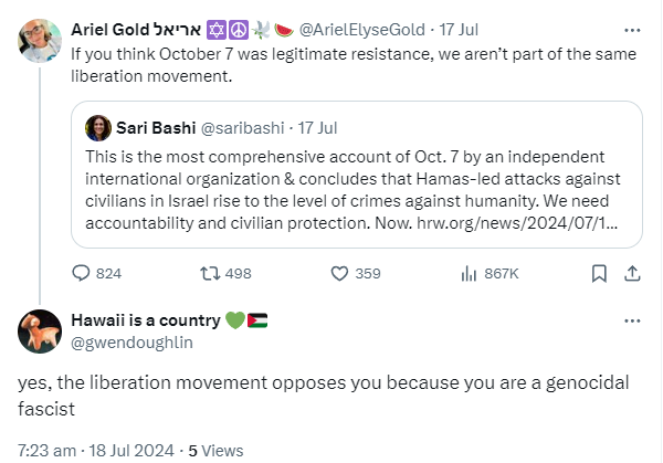 Daniel_Sugarman's tweet photo. There comes a time when every anti-Zionist Jew discovers that it doesn't matter how loudly &amp; consistently they shout about how much they loathe Israel, as soon as they air what should be an uncontroversial opinion (eg. October 7th was bad) they magically become "Zionist". https://t.co/aj5EHbmm6t