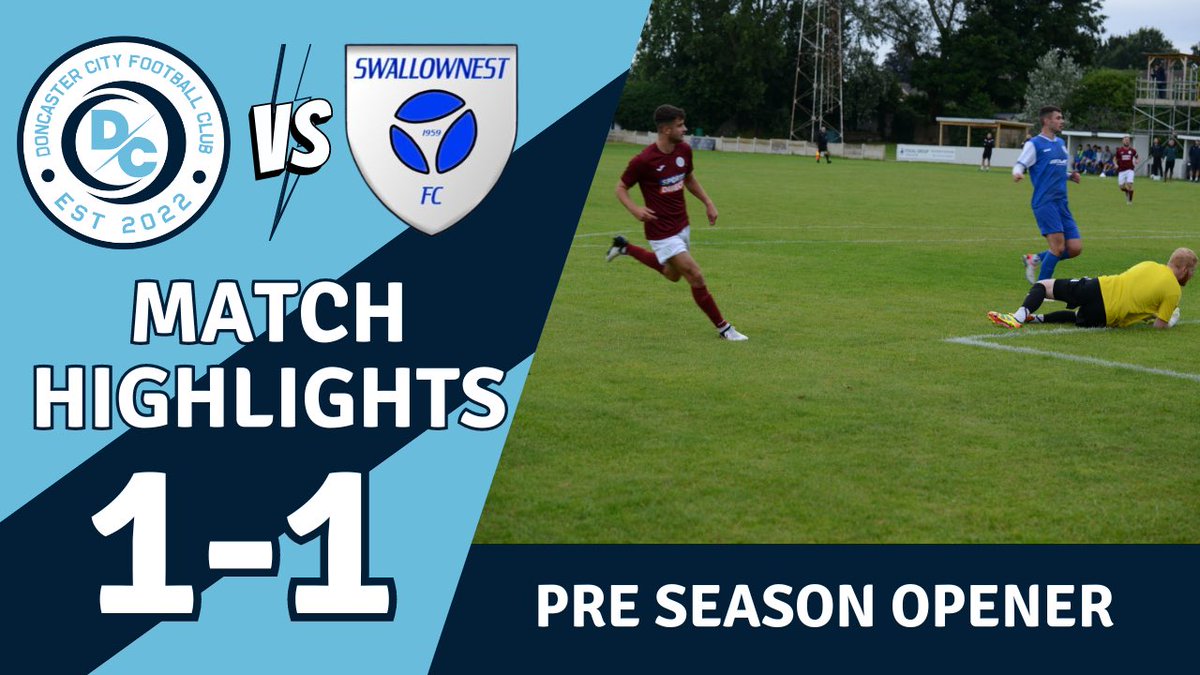 DoncasterCityFC's tweet photo. 🚨 New Video 🚨

The Highlights compilation from our Pre Season opener against @Swallownest_fc is now available on our Youtube channel👇📺

https://t.co/fR08NQ1dcw

Enjoy🙌💙

#NonLeague #PreSeason #Highlights #Football https://t.co/f8vFChiPSA