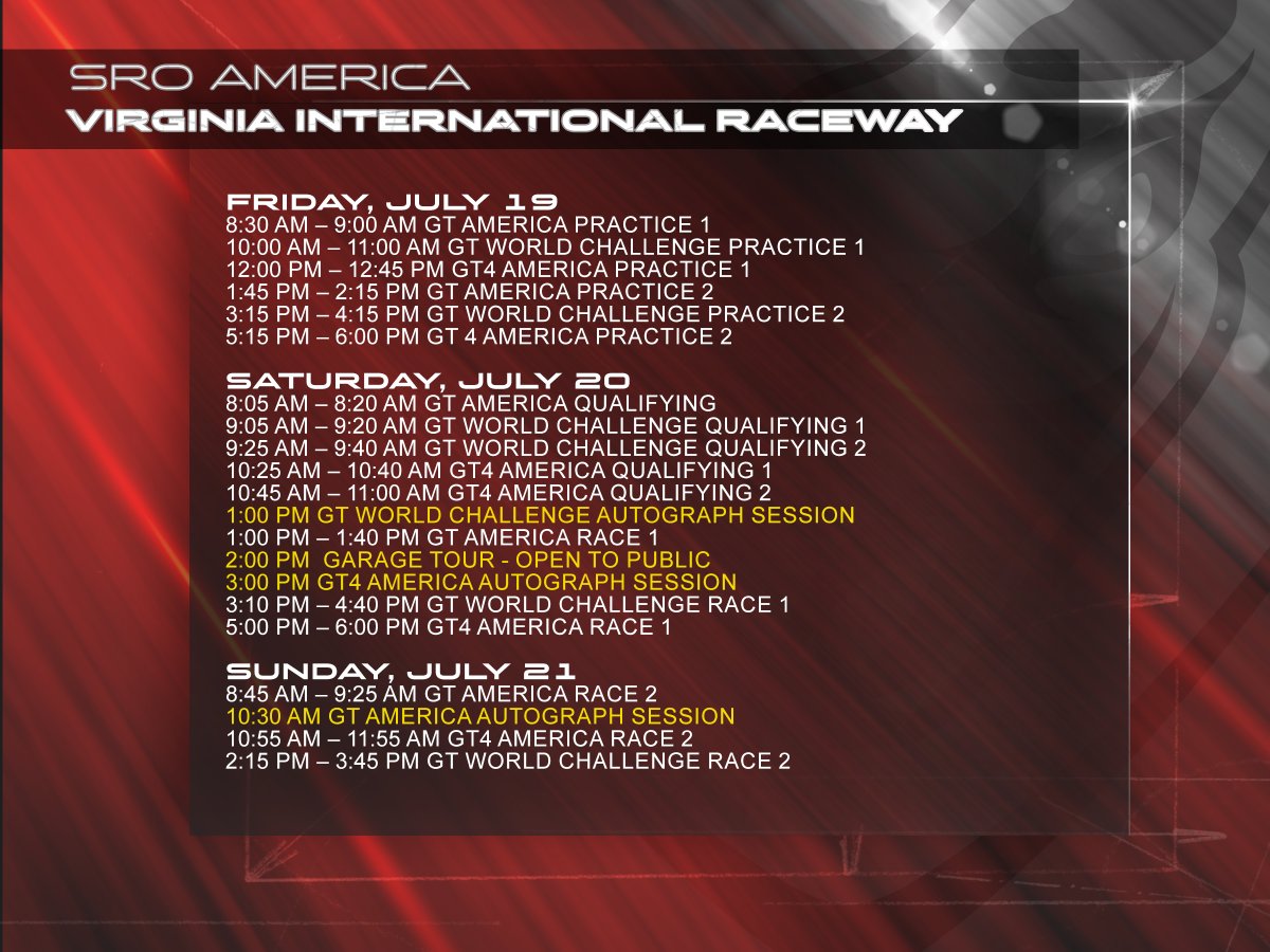 FlyingLizard_MS's tweet image. There's A LOT for Lizard fans to keep track of this weekend at @VIRNow! Here's all the information you need.
Race stream: YouTube.com/GTWorld
Team Preview: bit.ly/465PNJb