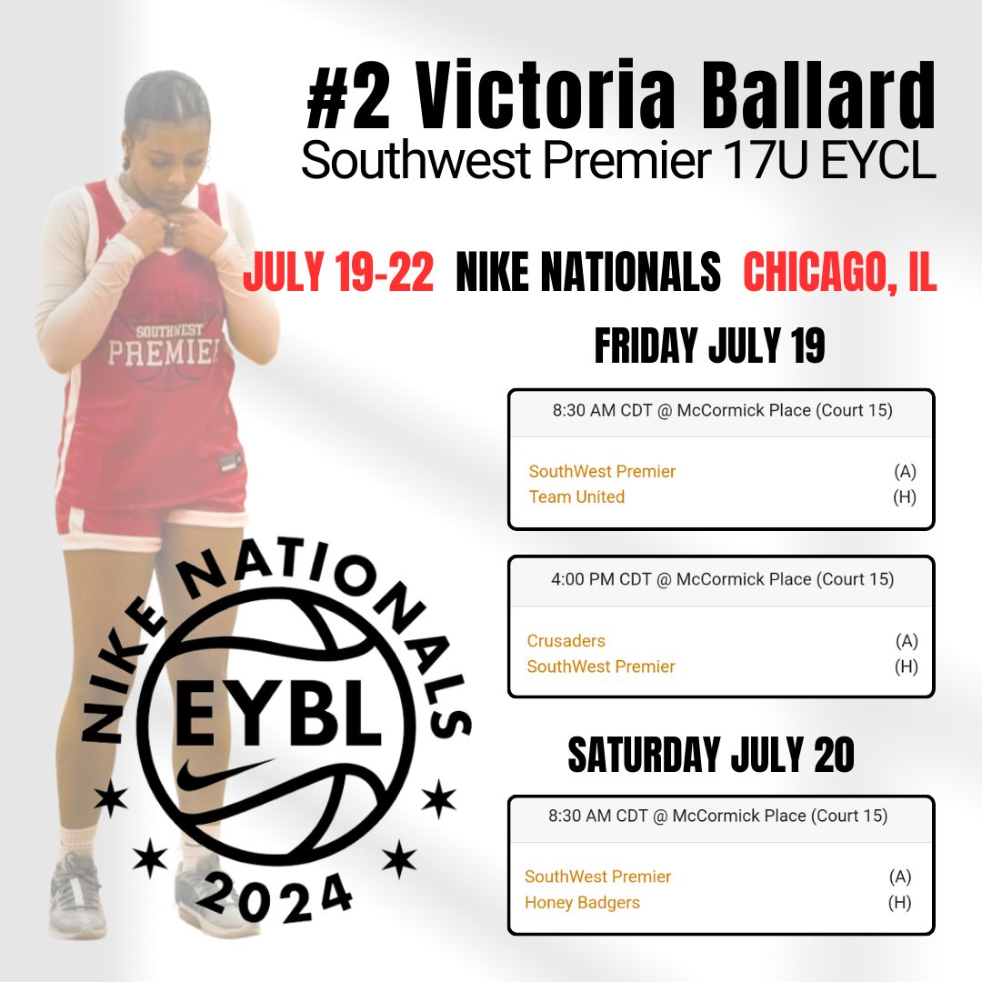 My Nike Nationals schedule
