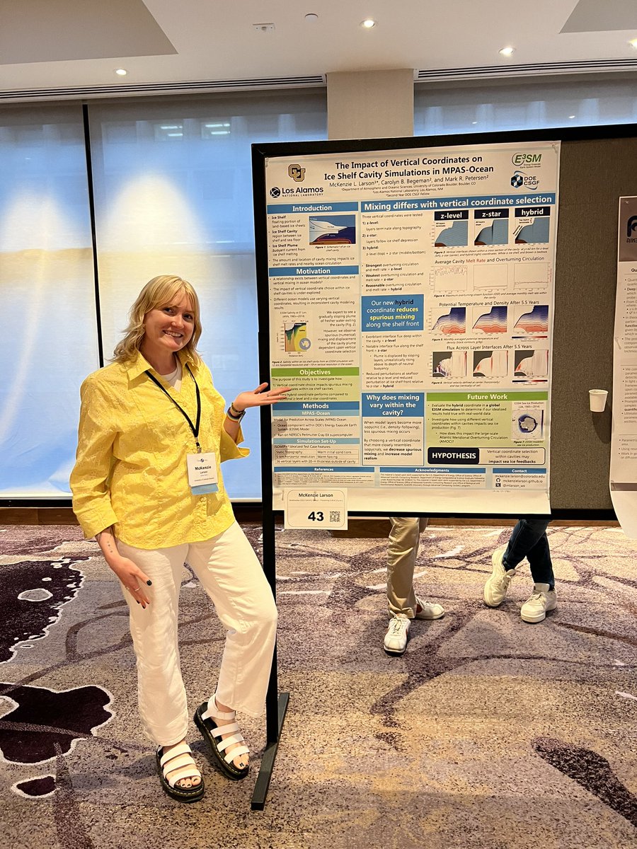 I had the amazing opportunity to share my summer <a href="/LosAlamosNatLab/">Los Alamos National Laboratory</a> internship research at the <a href="/doecsgf/">DOE CSGF</a> Annual Program Review! I am spending this summer examining the impact of vertical coordinates on ice shelf cavity simulations in MPAS-Ocean. #DOECSGF