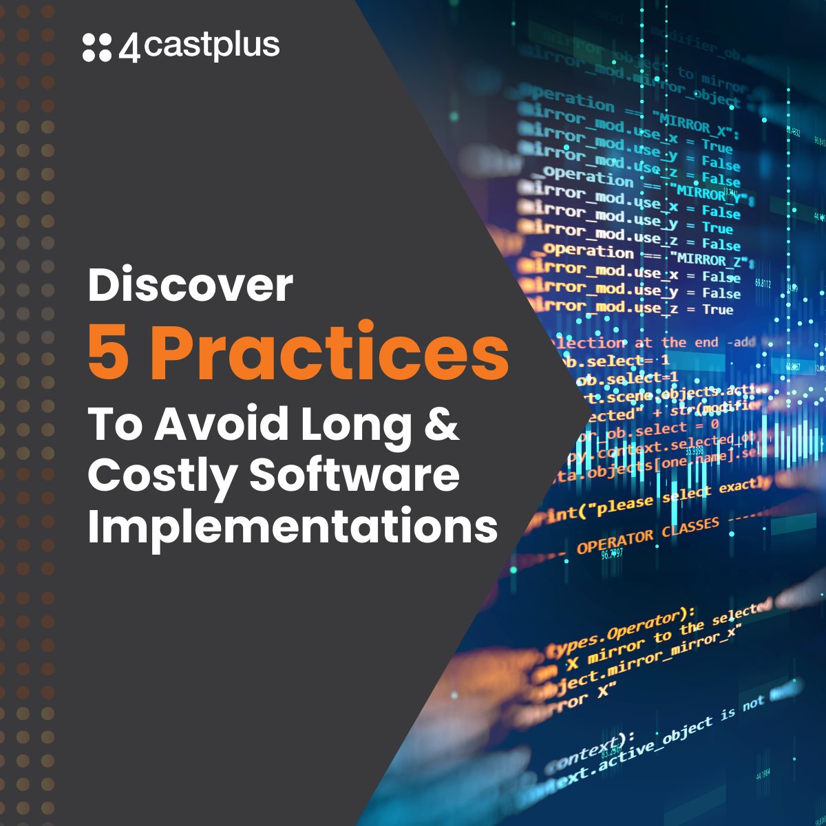 4castplus's tweet image. Unlock successful software implementations with these 5 vital practices. Learn from industry insights to avoid common pitfalls and ensure efficiency.

hubs.ly/Q02Dh-RZ0

#SoftwareImplementation #BusinessProcess #ChangeManagement #BestPractices #ConstructionTech #4castplus