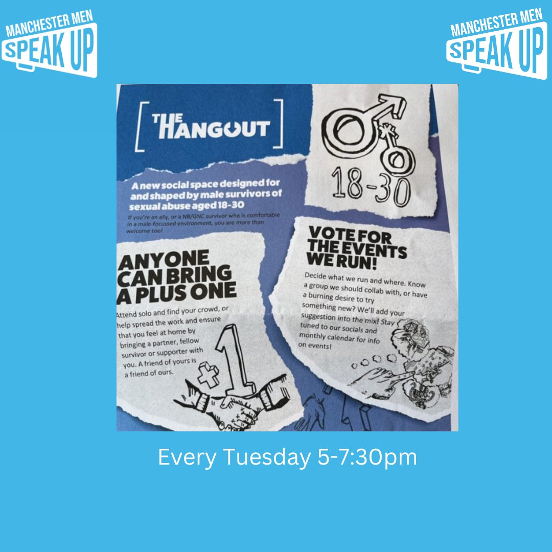 Checkout The Hangout
manchestermenspeakup.org.uk/the-hangout/

#manchestermenspeakup #thehangout