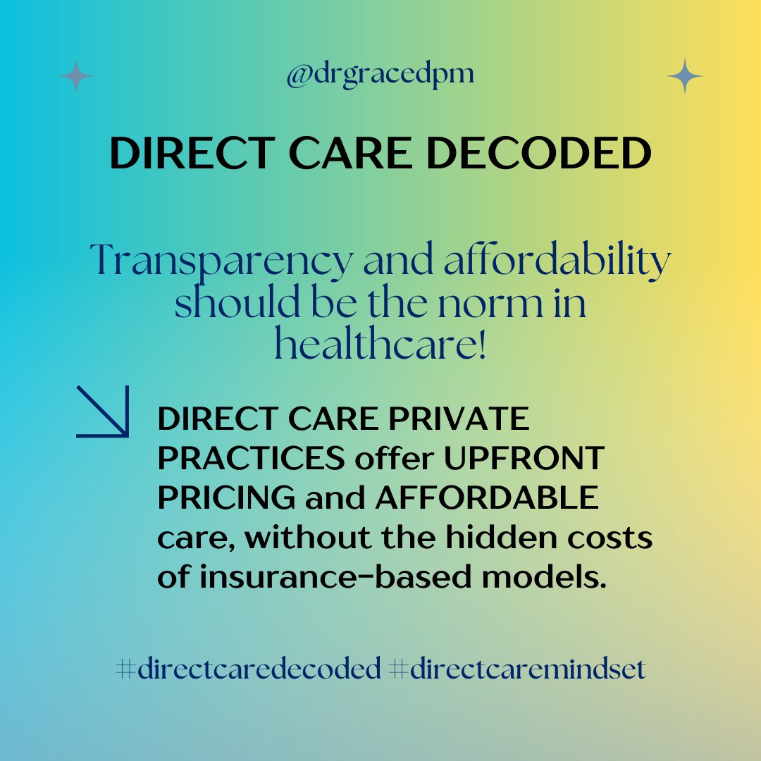 drgracedpm's tweet photo. TRANSPARENCY & AFFORDABILITY: The Direct Care Advantage
Join us each week for a new Direct Care Decoded post. If you find these to be helpful, please share!
#costtransparency #affordablehealthcare #directcaredecoded #directcaremindset #directprimarycare #directspecialtycare https://t.co/boXeYaqQcZ